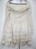Adult Female Costumes to Hire - Pirate - White Chiffon dress with lace - SMALL